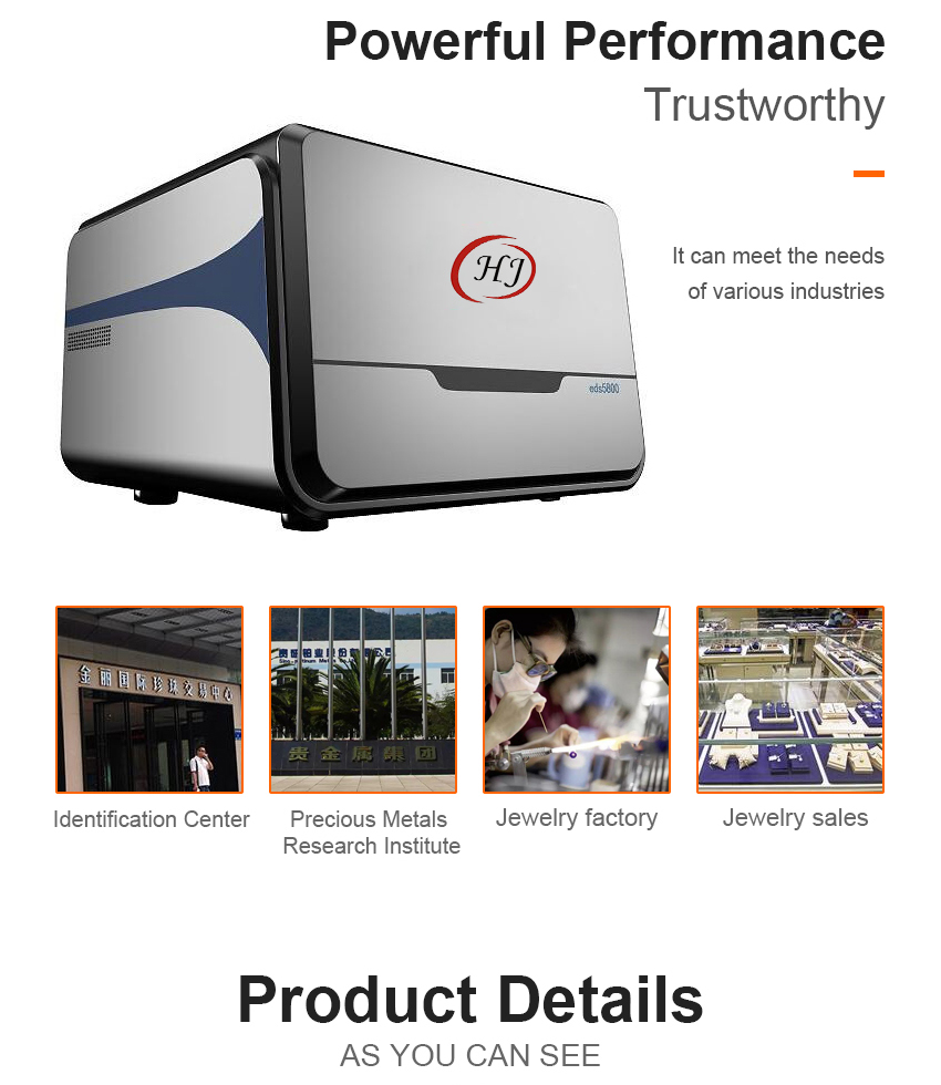 XRF Spectrometer Gold Tester (Si-Pin Detector) XRF光谱仪黄金测试仪(Si-Pin探测器)