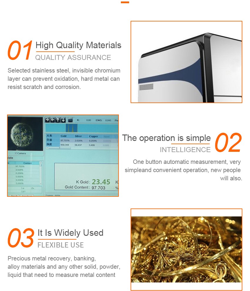 XRF Spectrometer Gold Tester (Si-Pin Detector) XRF光谱仪黄金测试仪(Si-Pin探测器)