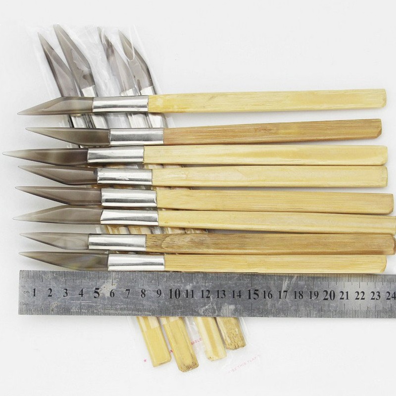 玛瑙烧烧竹手柄刀形状